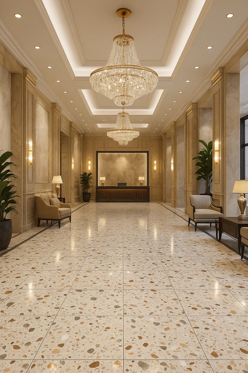 Luxury Hotel Lobby featuring Custom Tufted Headboard Wall #7